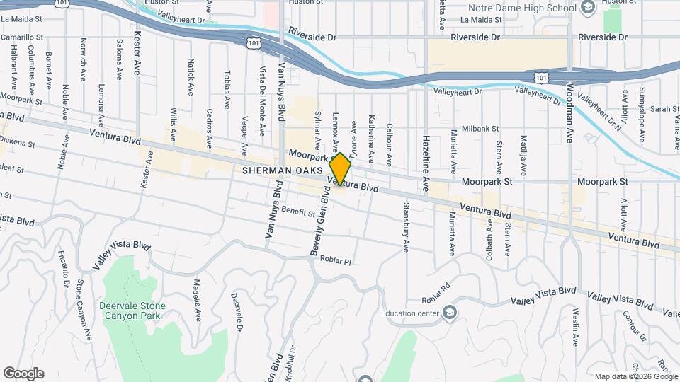 14378 Ventura Blvd Map and Location Details