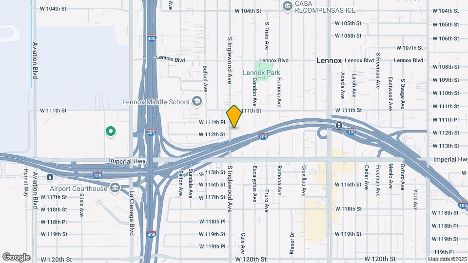 11150 S Inglewood Ave Mapa y Detalles de la Ubicación