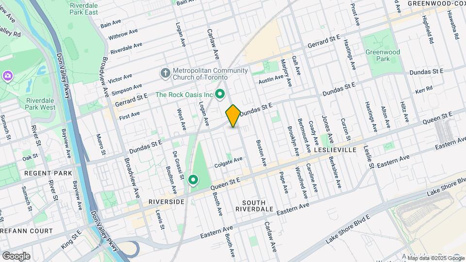 326 Carlaw Ave Map and Location Details