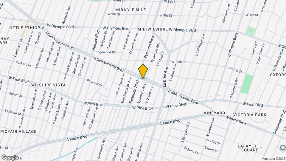 5160 San Vicente Blvd Map and Location Details