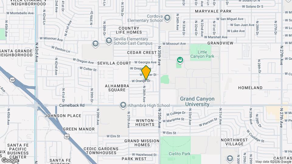 3539 W Orange Dr Mapa y Detalles de la Ubicación