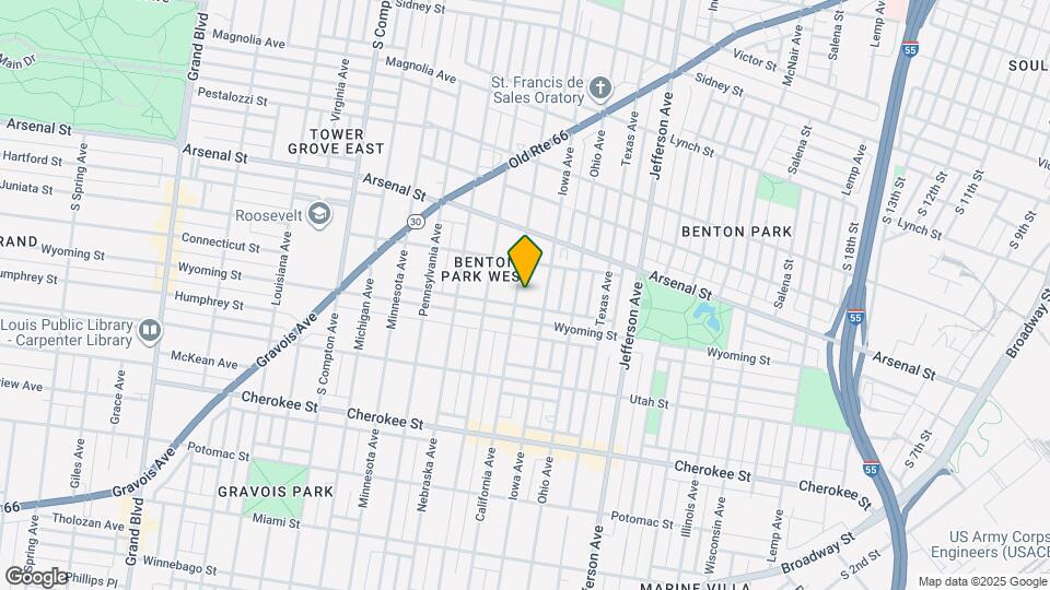 3166 California Ave Map and Location Details