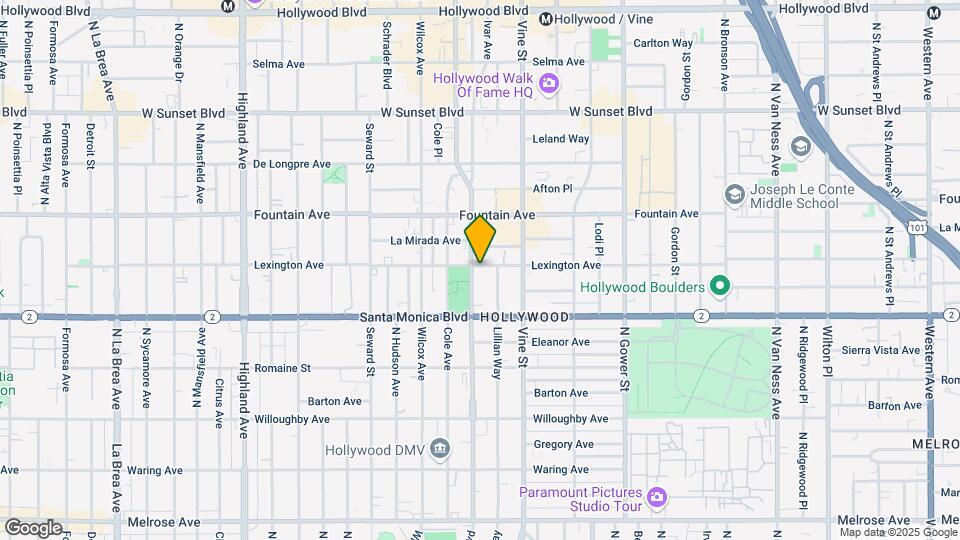 1156 N Cahuenga Blvd Mapa y Detalles de la Ubicación
