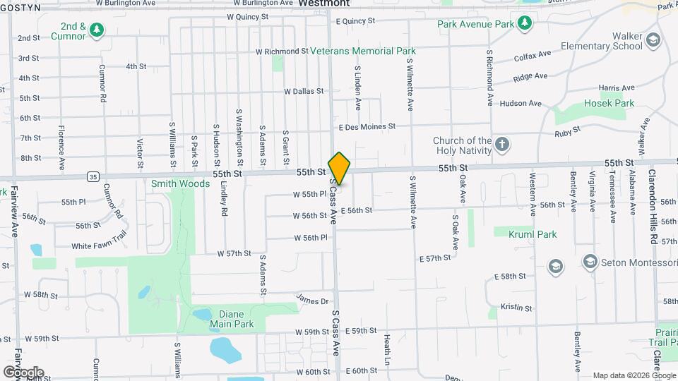 423 S Cass Ave, Unit 423 S Cass Ave Apt 4 Map and Location Details