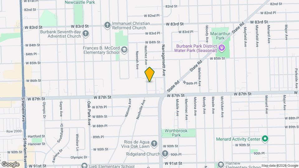 8621 Natchez Ave Mapa y Detalles de la Ubicación