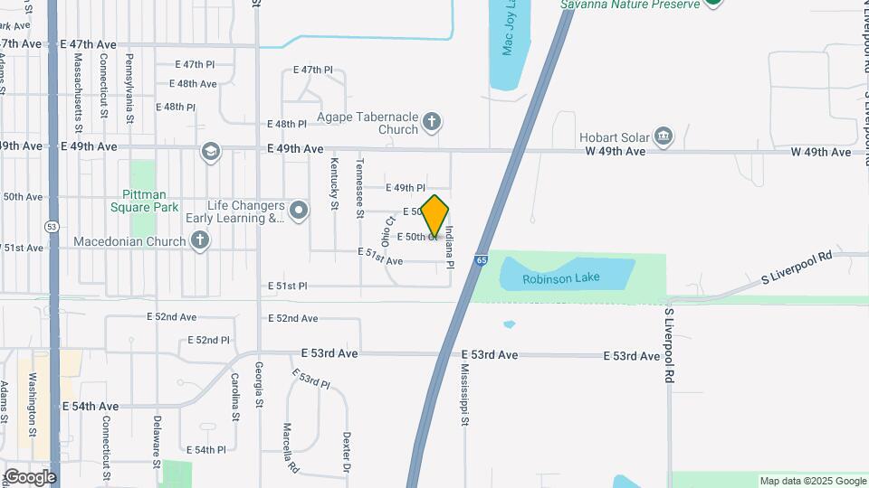 1441 E 50th Ct Map and Location Details