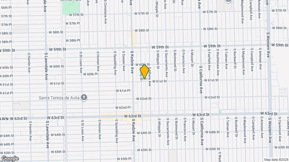 6055-6059 S Troy St Map and Location Details