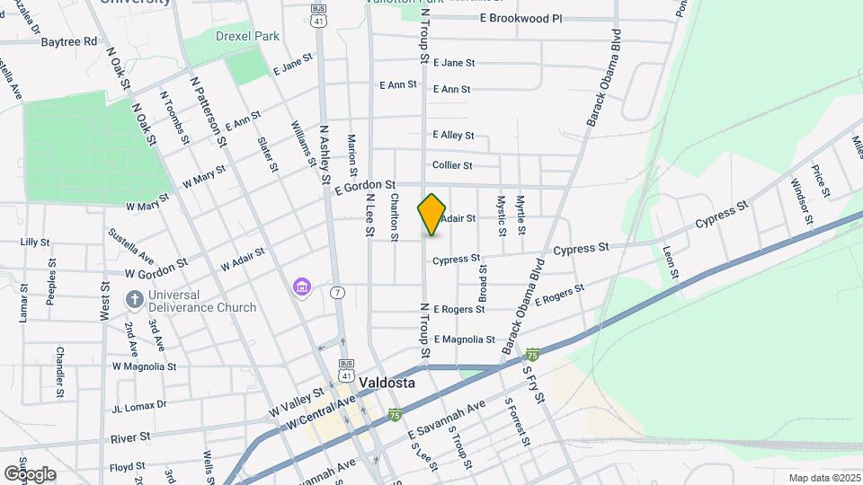 607 N Troup St Map and Location Details