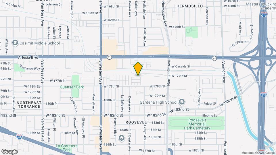 9506 Parker Ln Map and Location Details