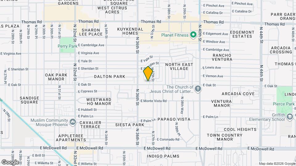 3630 E Oak St Map and Location Details