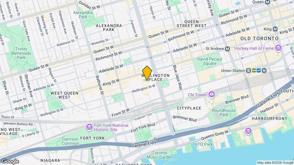 400 Wellington St W Map and Location Details