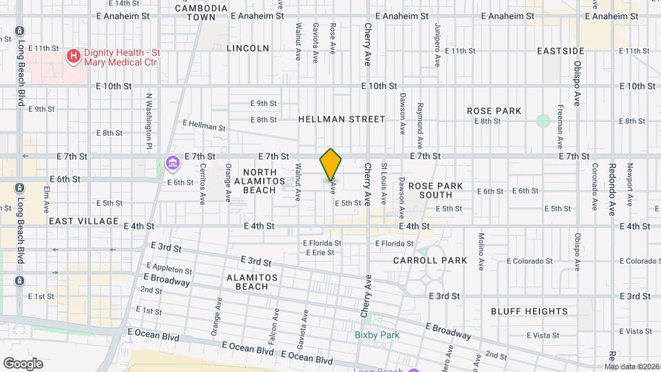 505 Rose Ave, Unit Unit A Map and Location Details