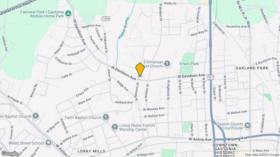 922 W Davidson Ave Map and Location Details