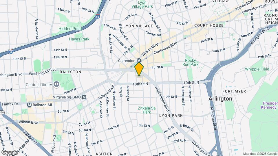1020 N Highland St Map and Location Details