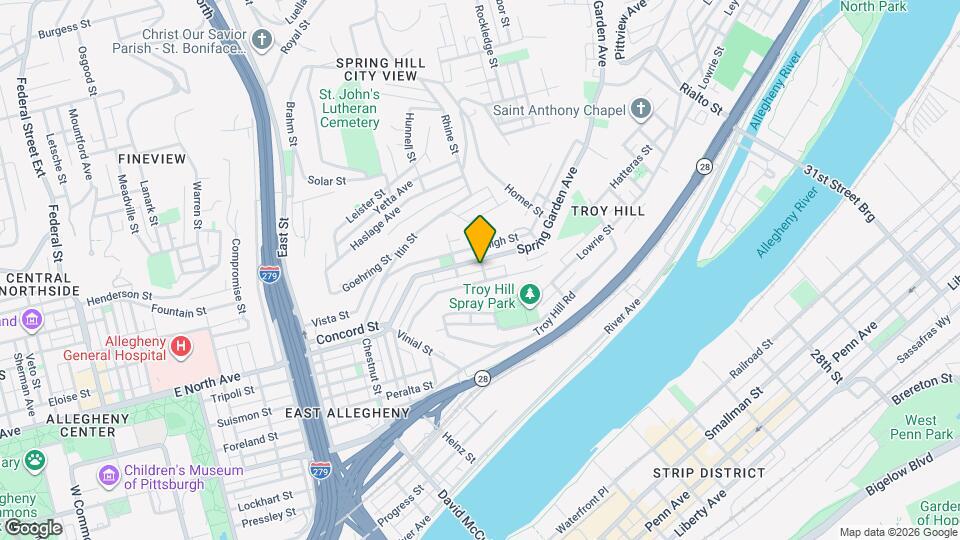 1302 Basin St Mapa y Detalles de la Ubicación