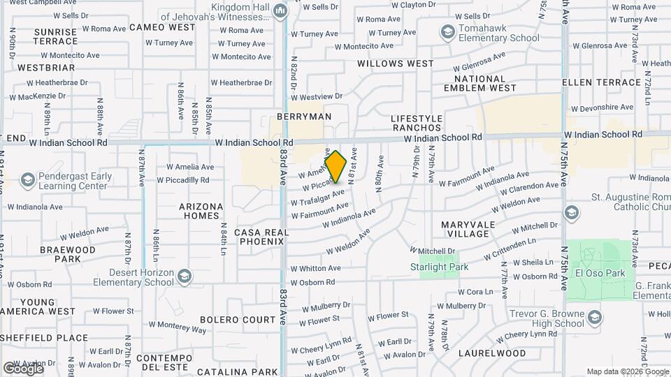 8120 W Trafalgar Ave Mapa y Detalles de la Ubicación