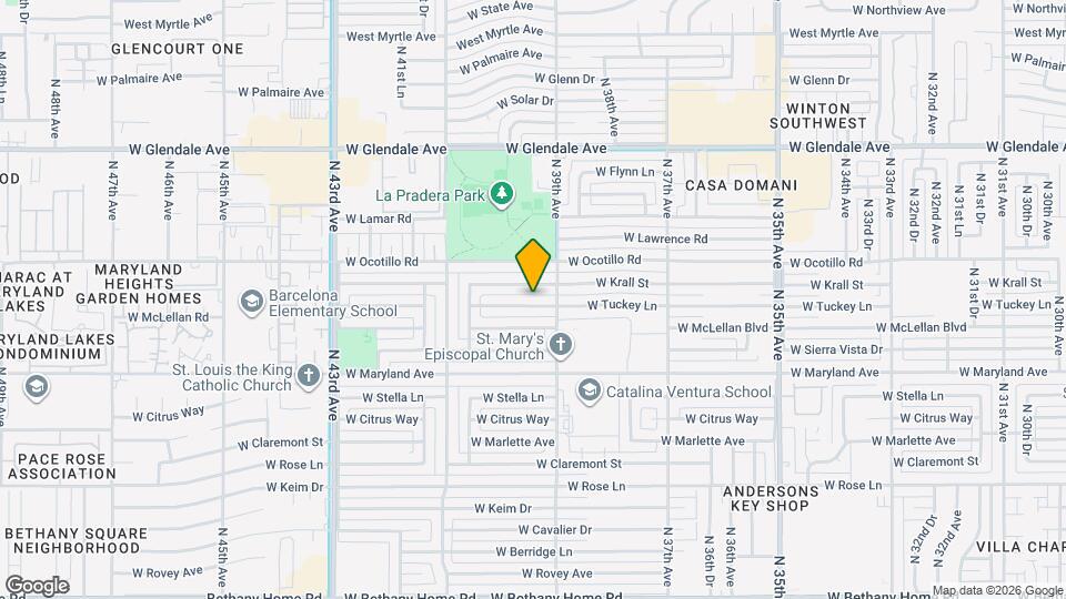 3920 W Tuckey Ln Map and Location Details