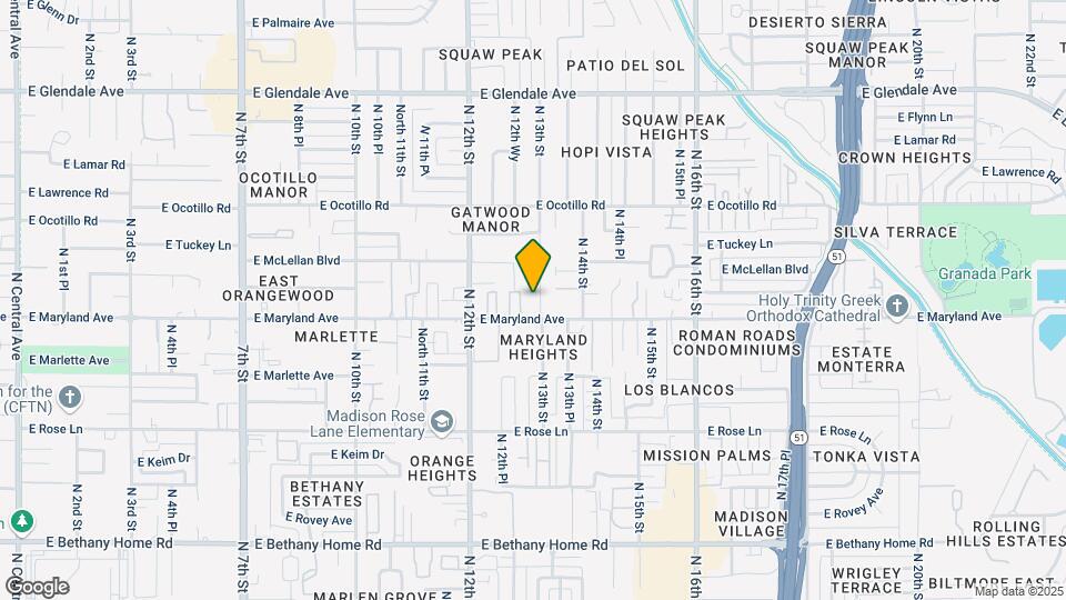 6516 N 13th St Mapa y Detalles de la Ubicación