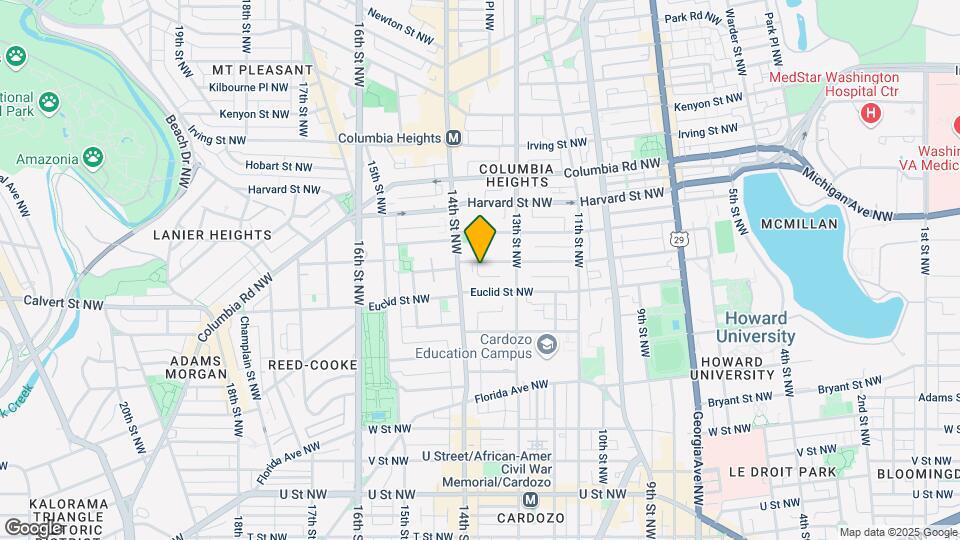 1340 Fairmont St NW-Unit -44 Map and Location Details
