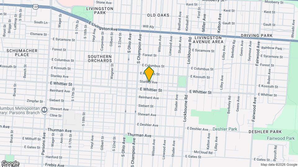 1036 Oakwood Ave Map and Location Details