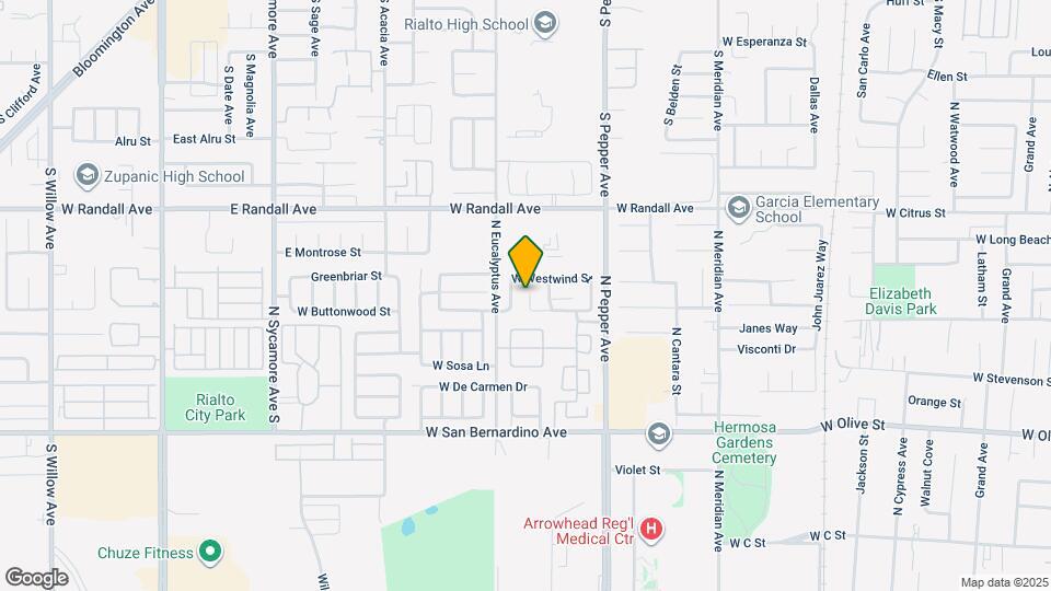 1349 N Hurricane Ave Map and Location Details