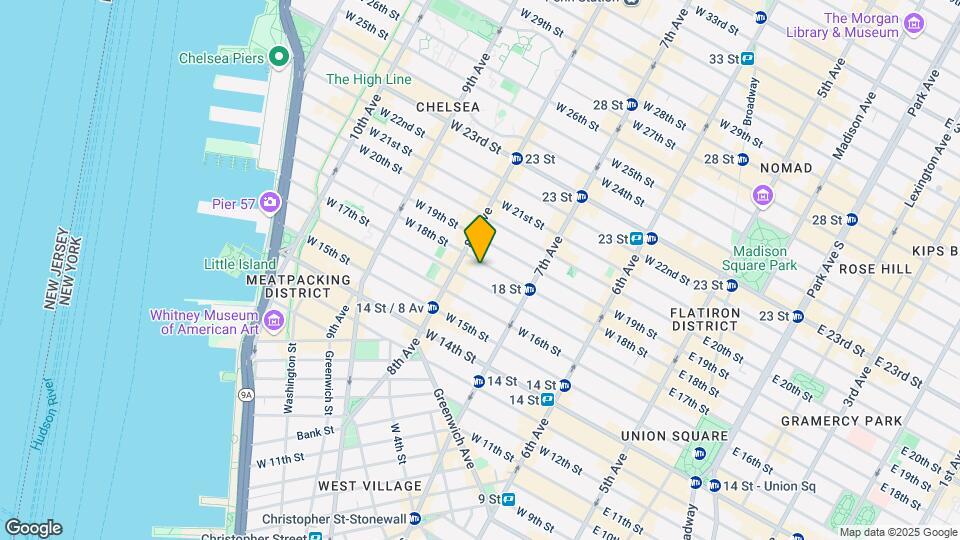 244 W 18th St Map and Location Details