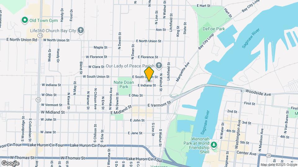 601 E Indiana St Map and Location Details