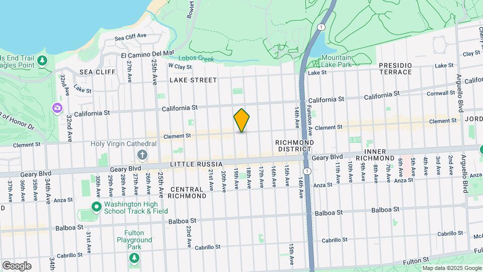 1721 Clement St Map and Location Details