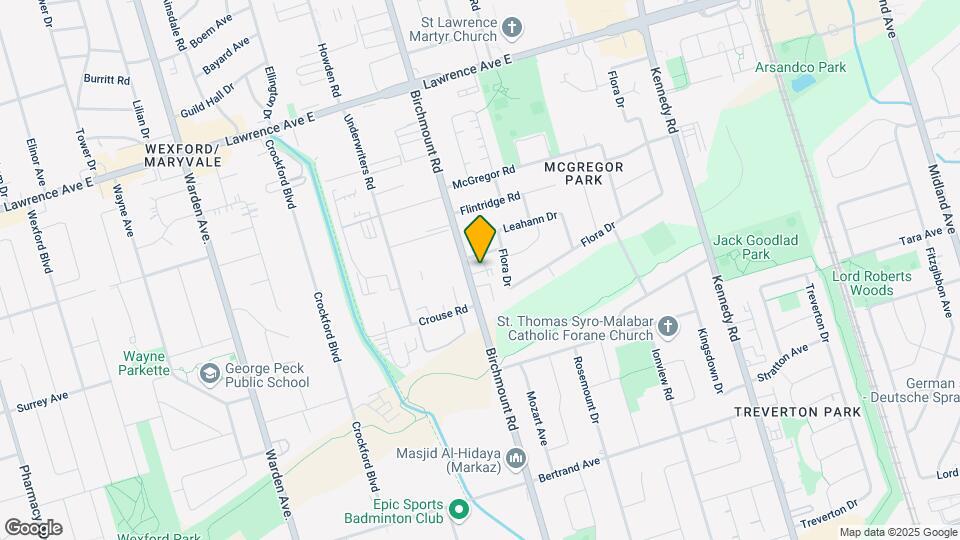1169 Birchmount Rd Map and Location Details