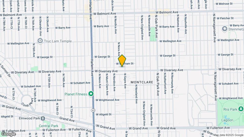 7010 W Diversey Ave Map and Location Details