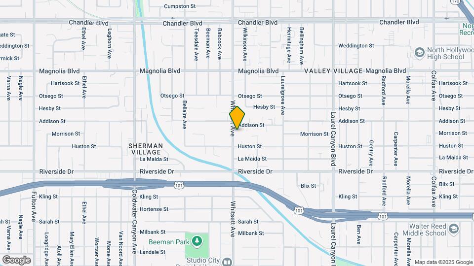 4936 Whitsett Ave Map and Location Details