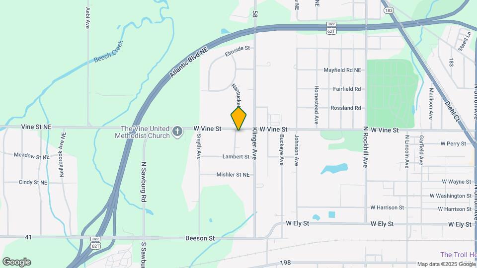 1370 W Vine St Map and Location Details