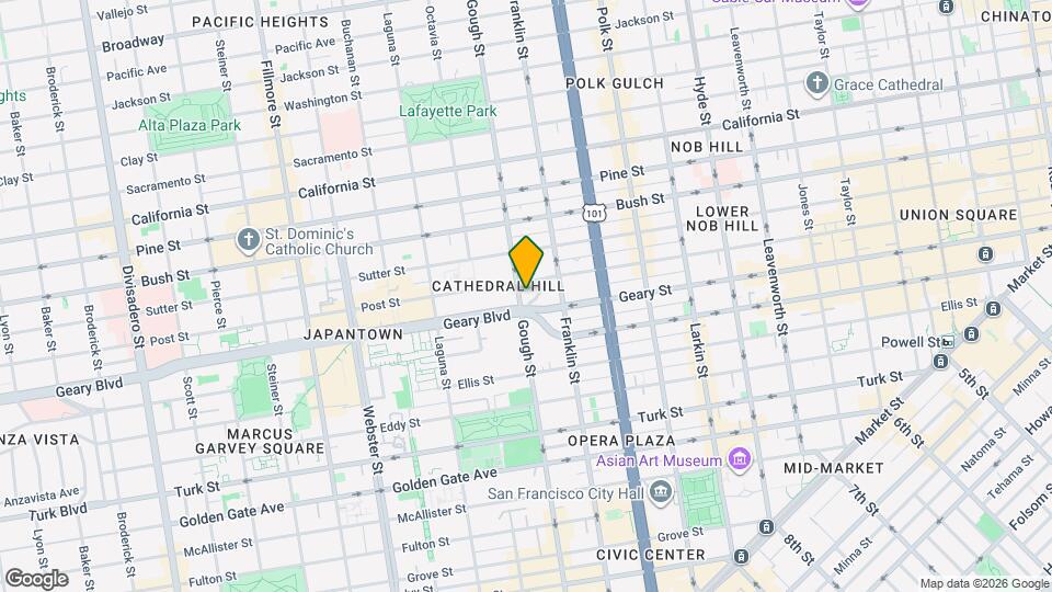 1388 Gough St, Unit 1001 Map and Location Details