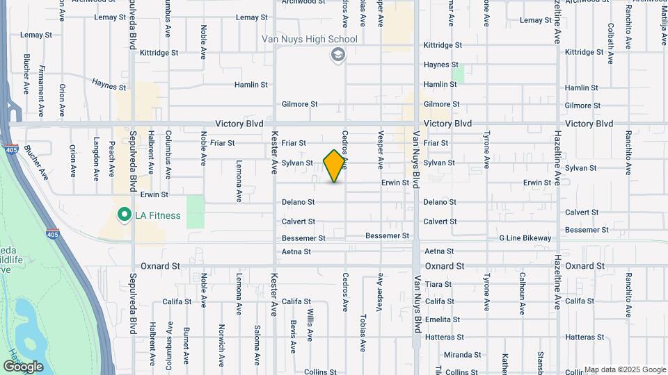 14716 Erwin St Map and Location Details
