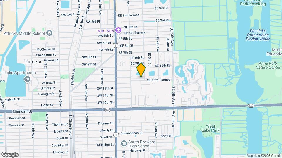 205 SE 11th Ter, Unit #11th ST Map and Location Details
