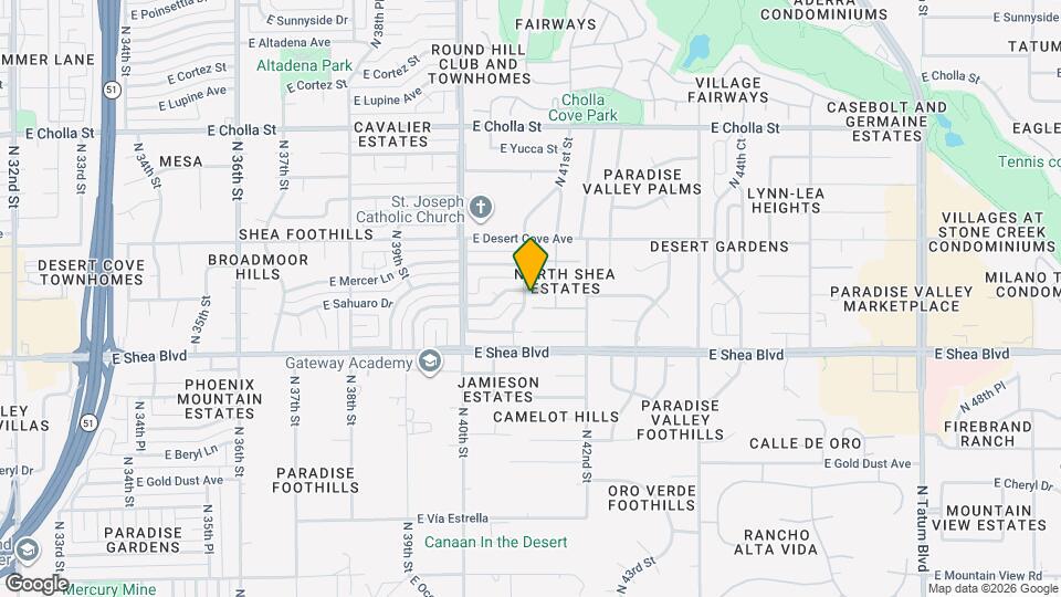 4106 E Becker Ln Map and Location Details