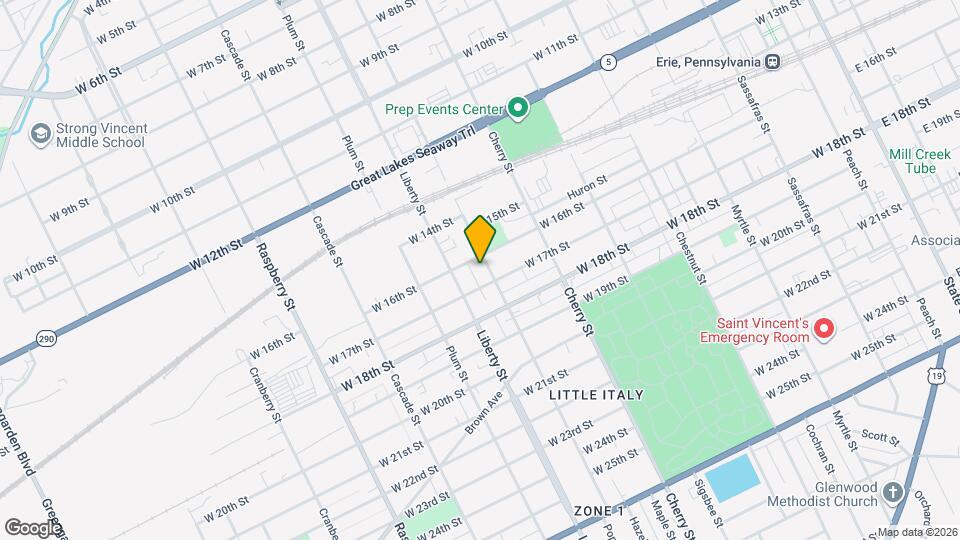 1610 Poplar St, Unit downstairs Map and Location Details