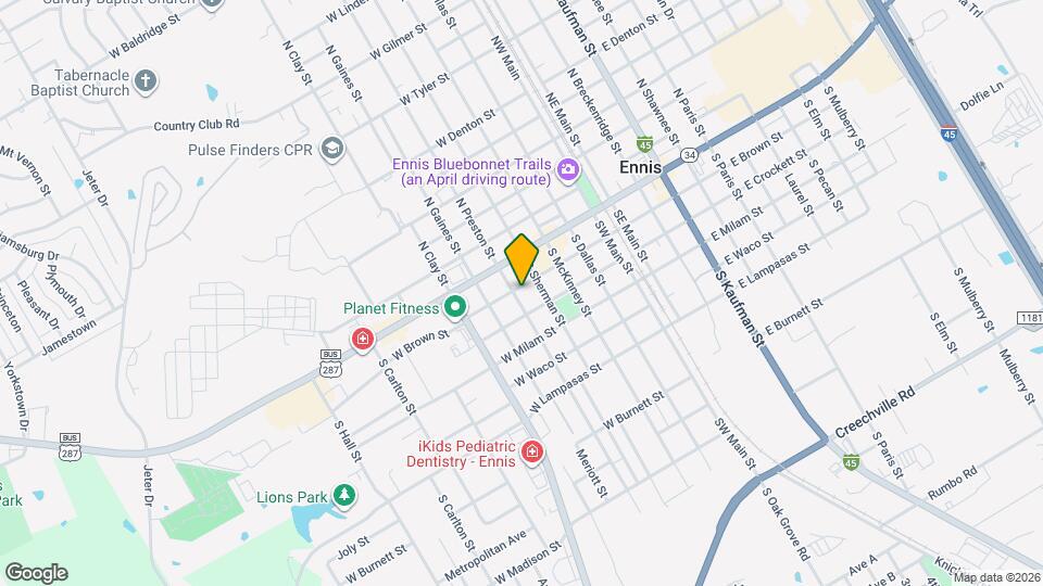 409 W Brown St Map and Location Details