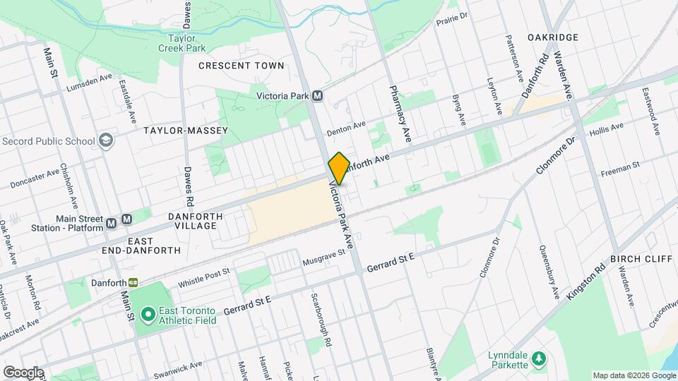 533 Victoria Park Ave Map and Location Details