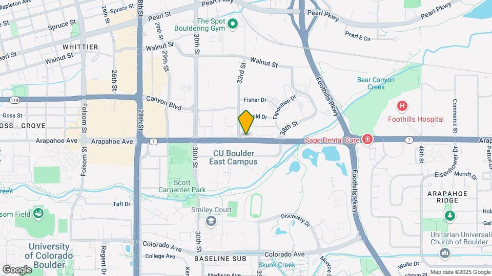3401 Arapahoe Ave Map and Location Details