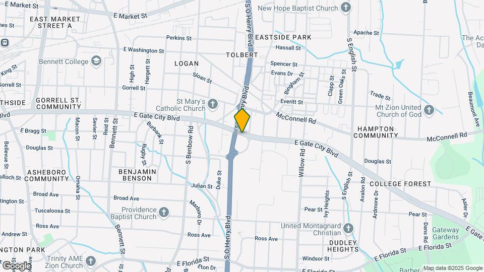 1802 E Gate City Blvd Mapa y Detalles de la Ubicación