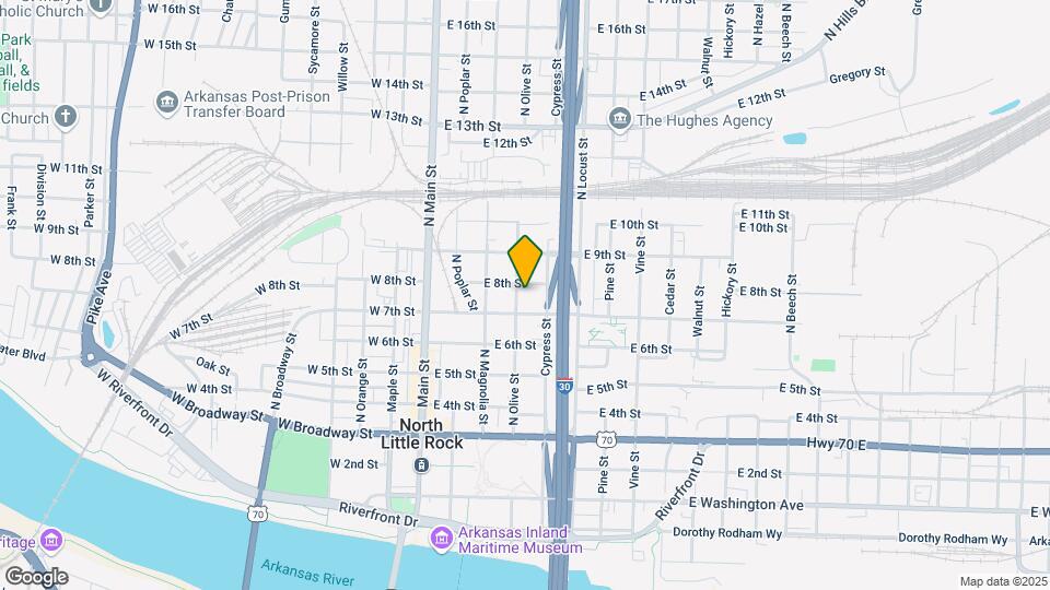712 N Olive St Map and Location Details