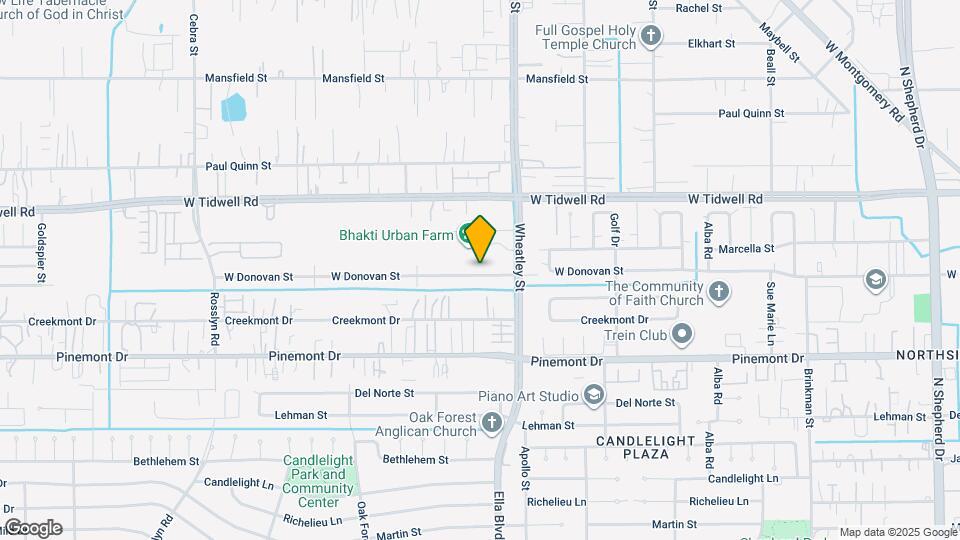 1230 W Donovan St Map and Location Details