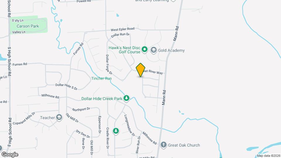 5822 Rolling Bluff Ln Map and Location Details