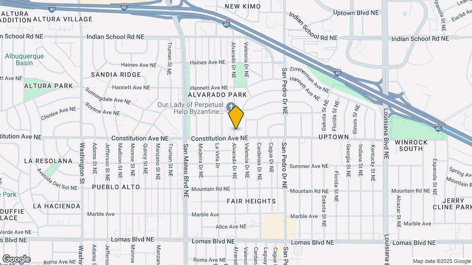 1804 Alvarado Dr NE Map and Location Details