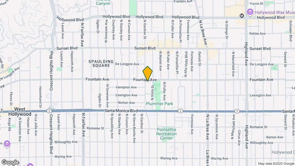 1252 N Gardner St, Unit Guest House 1252 1/2 Map and Location Details