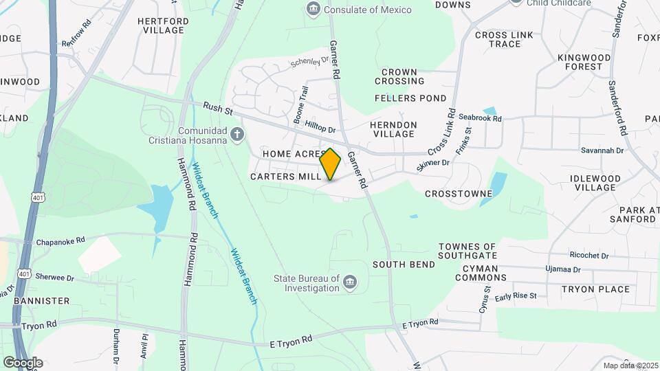 408-412 Raleigh Pines Dr Mapa y Detalles de la Ubicación