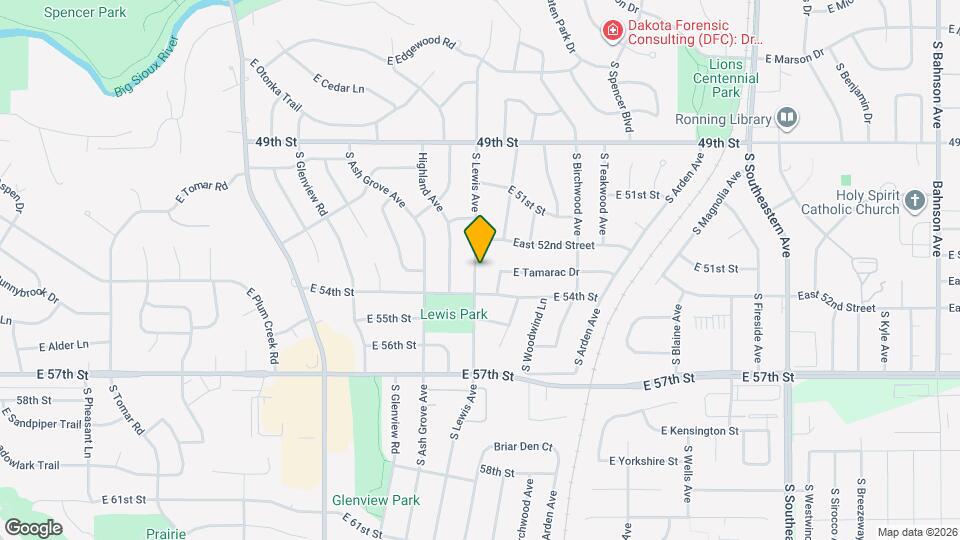 4504 S Lewis Ave Map and Location Details