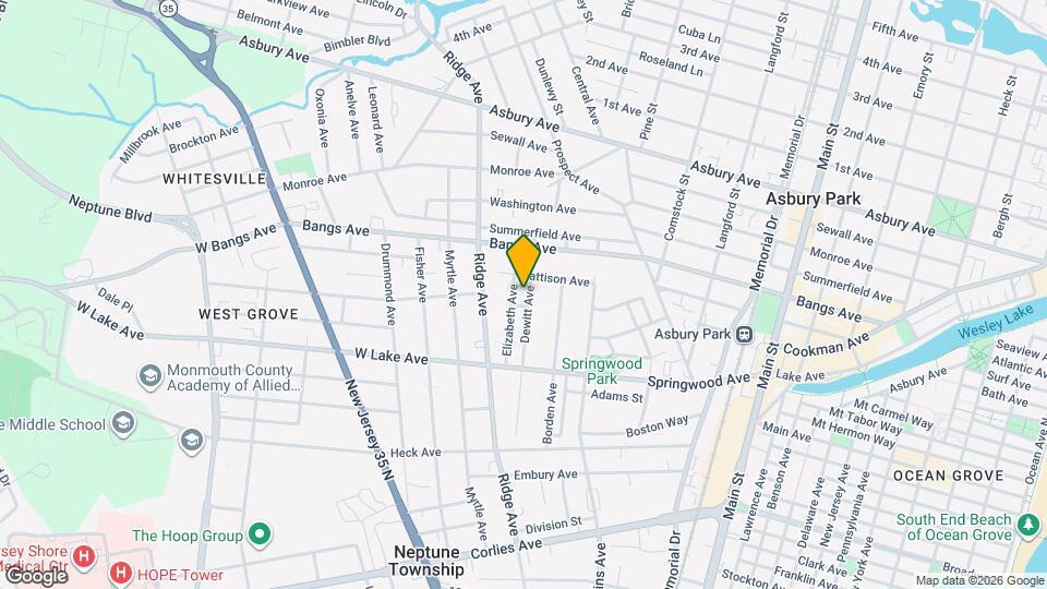 211 Dewitt Ave Map and Location Details