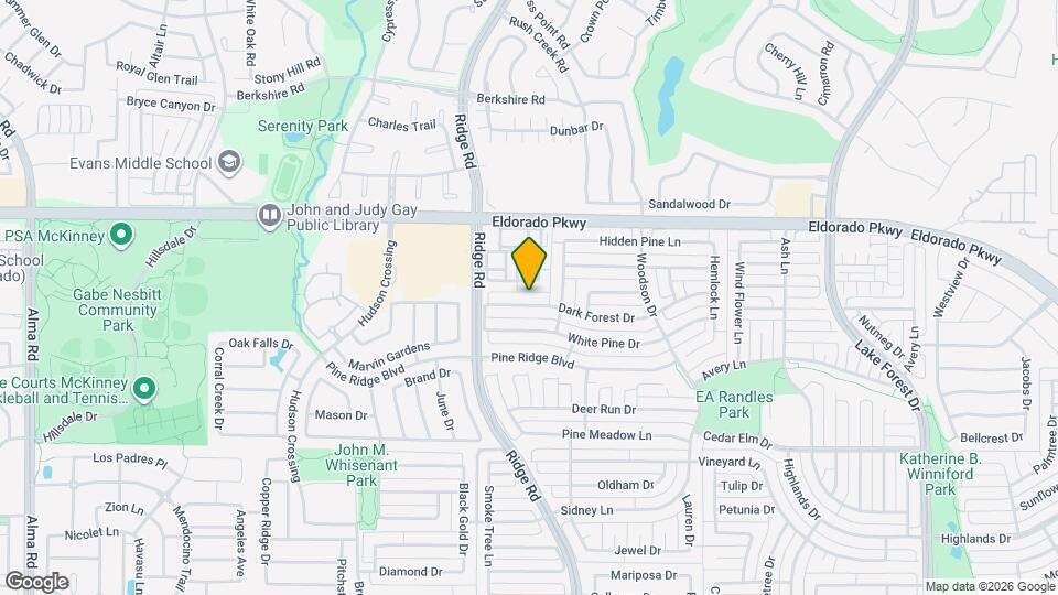 6224 Dark Forest Dr Map and Location Details